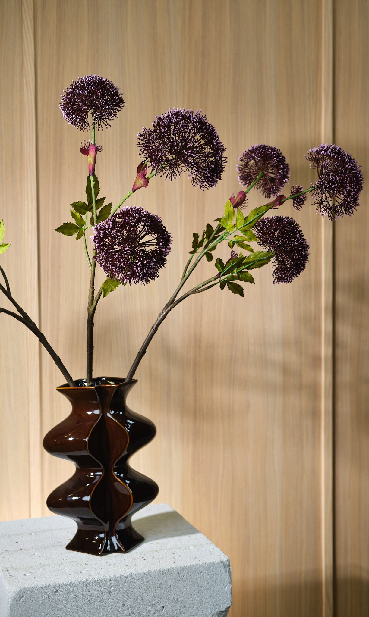Björnloka Burgund 90 cm Konstblomma