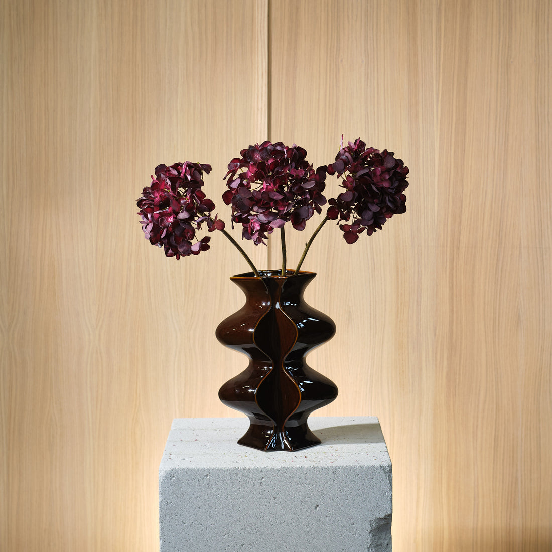 Hortensia Burgundy Real Touch 63 cm