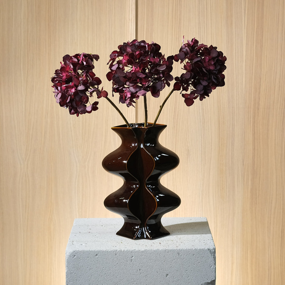 Hortensia Burgundy Real Touch 63 cm