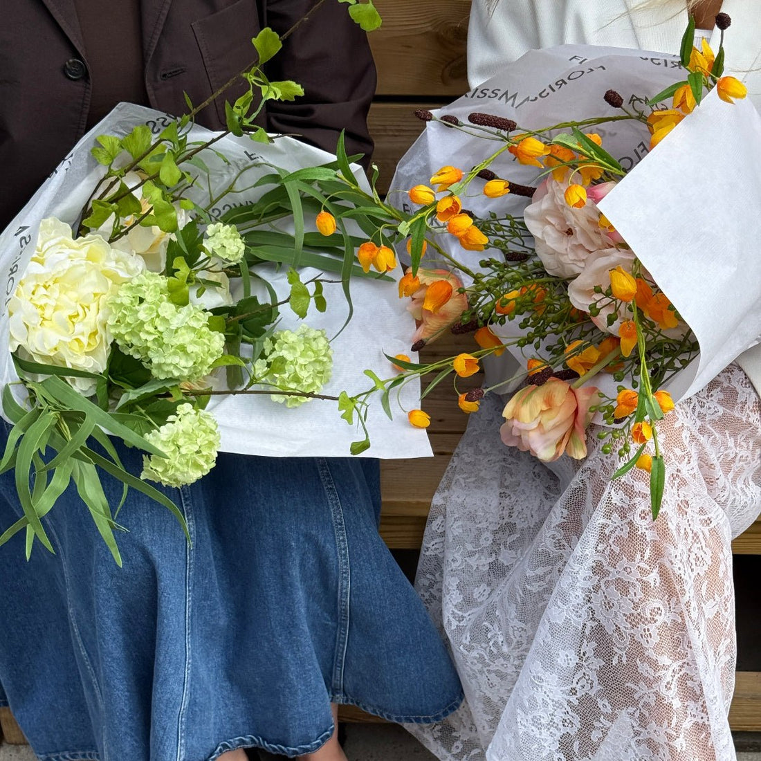 Lemon Frost – Frisk och stilren konstblomsbukett i ljusa toner - FLORISSMA
